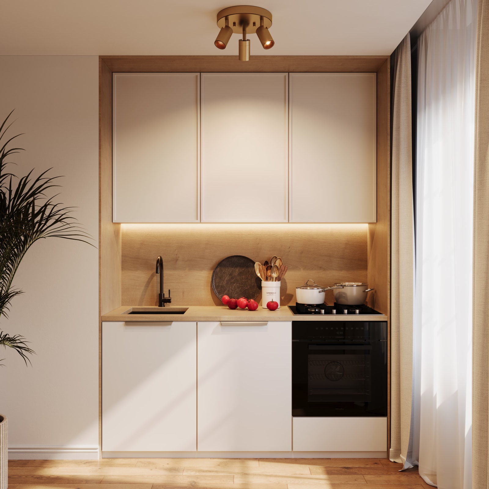 Shura 3 Head Round Flush Mount — installation 1