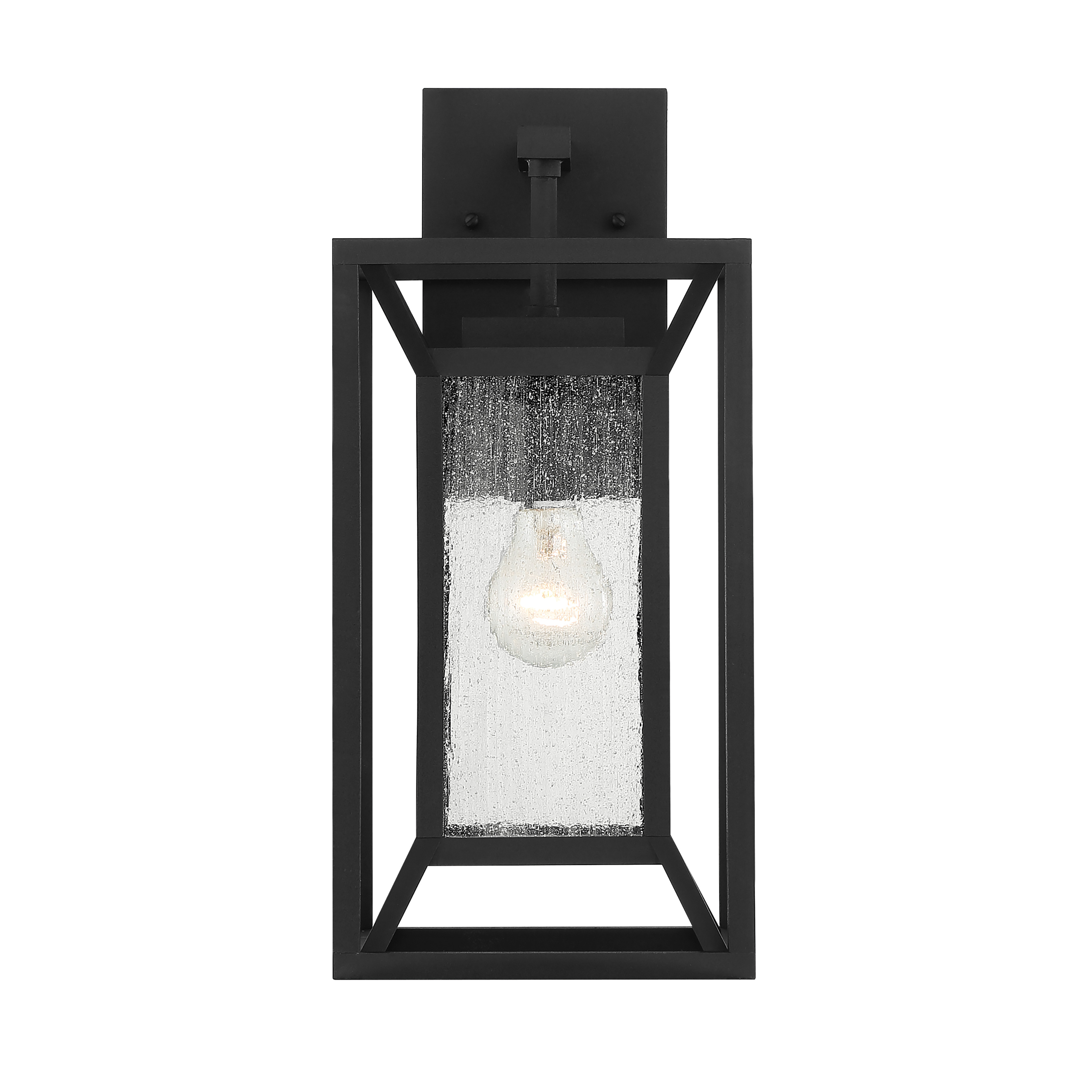 1 Light Wall Mount in Sand Coal with Clear Seeded Glass - alternate view