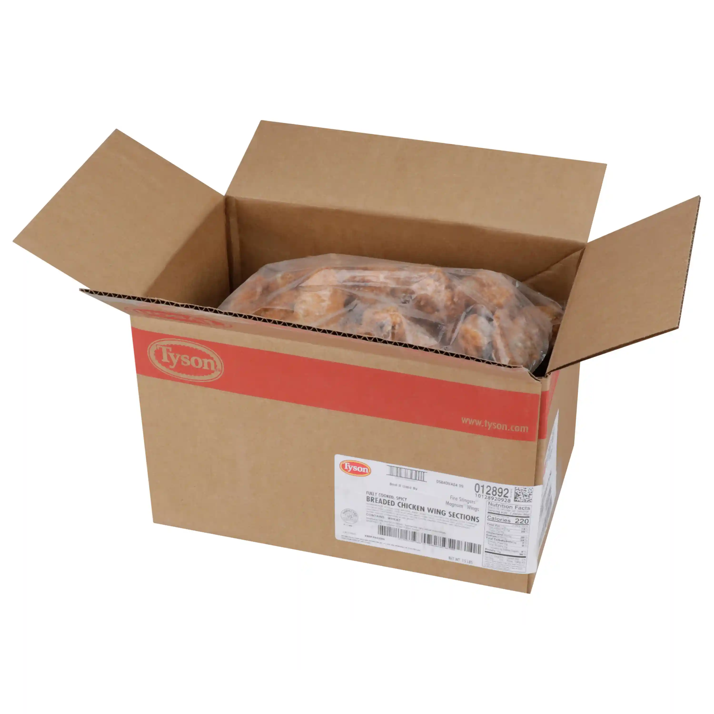 Tyson® Fire Stingers® Fully Cooked Breaded Bone-In Chicken Wing Sections, Jumbo_image_4