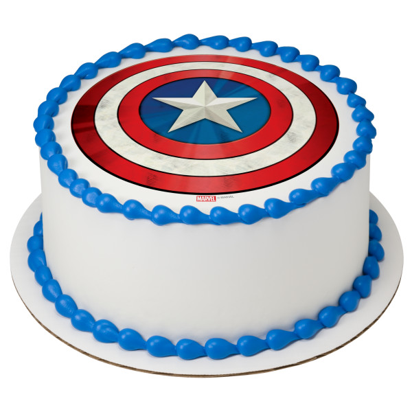 MARVEL Avengers Captain America Icon PhotoCake® Edible Image®
