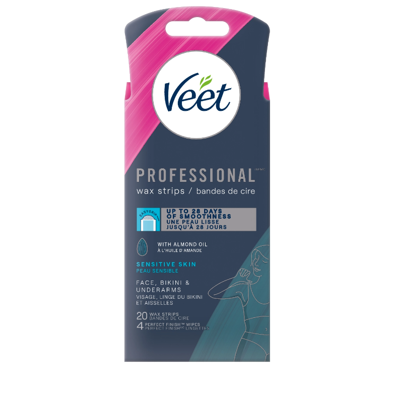 Veet® Professional™ Wax Strips, Face, Bikini & Underarm, For Sensitive