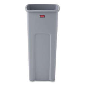 Rubbermaid Commercial, Untouchable®, 23gal, Resin, Gray, Square, Receptacle