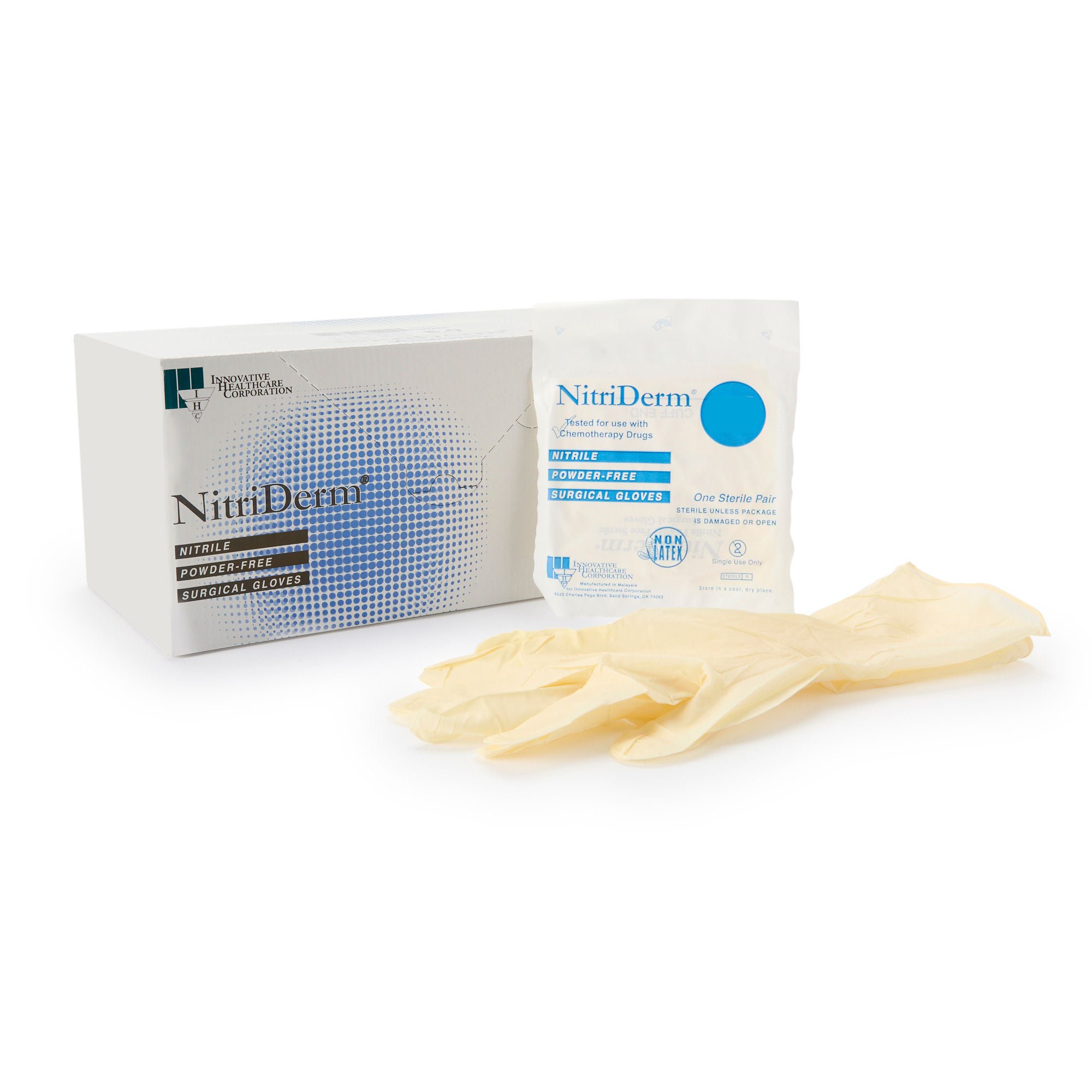 NitriDerm® Nitrile Surgical Glove, Size 7, White