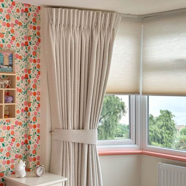 Soho Boucle Ivory Curtain