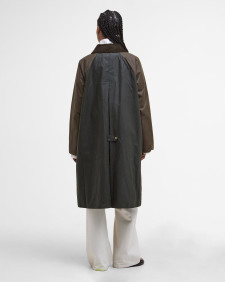 Evette Waxed Car Coat Fern/Beech/Ancient Tartan