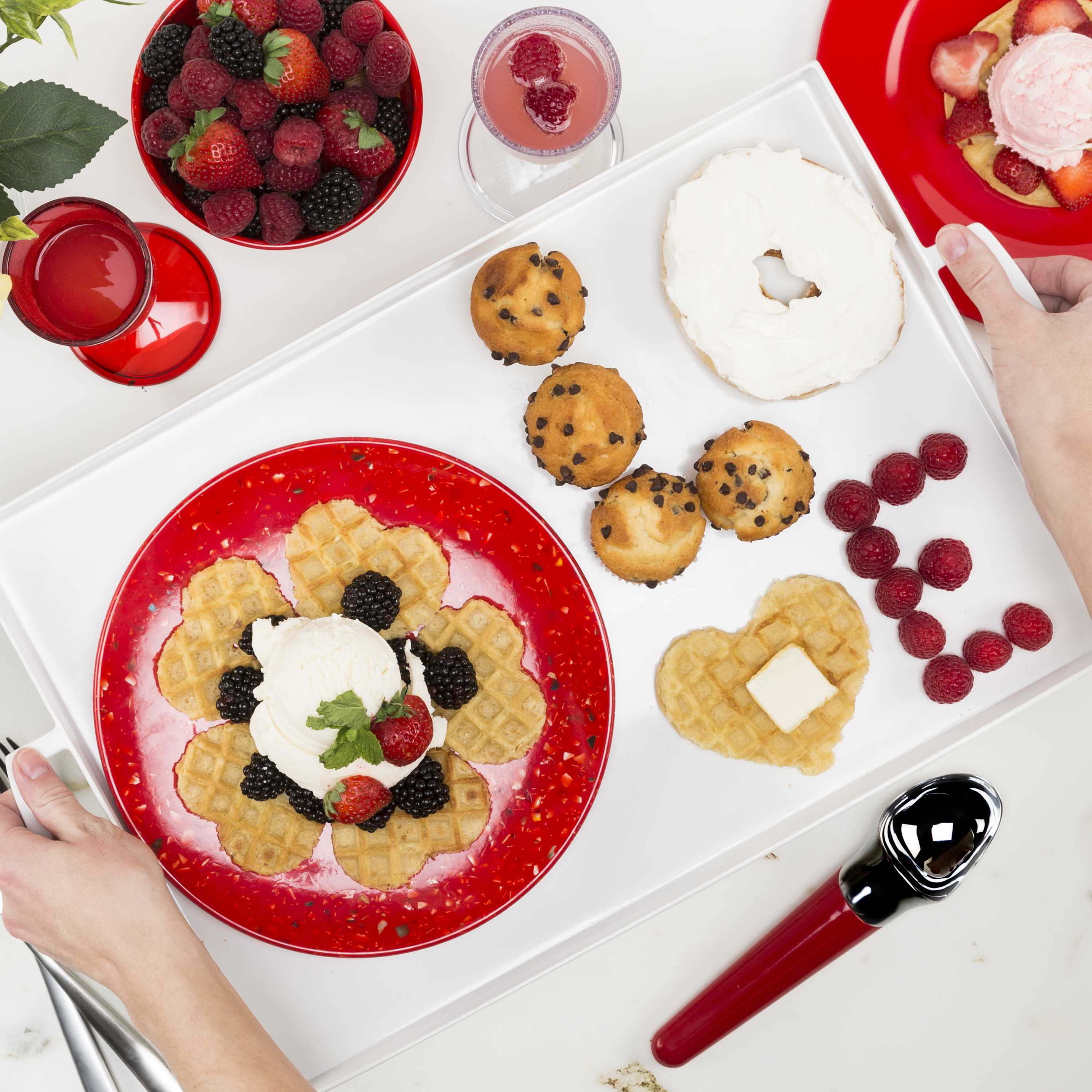 Confetti Salad Plate, Red