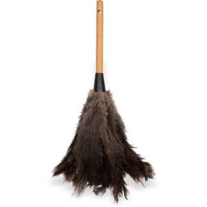Carlisle, Flo-Pac, 23" Wood Handle Duster, Ostrich Feather, Brown