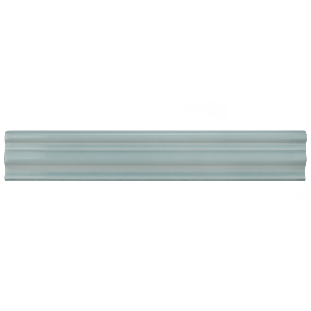 Chester Chair Rail Acqua 2 in. x 12 in. Ceramic Wall Trim
