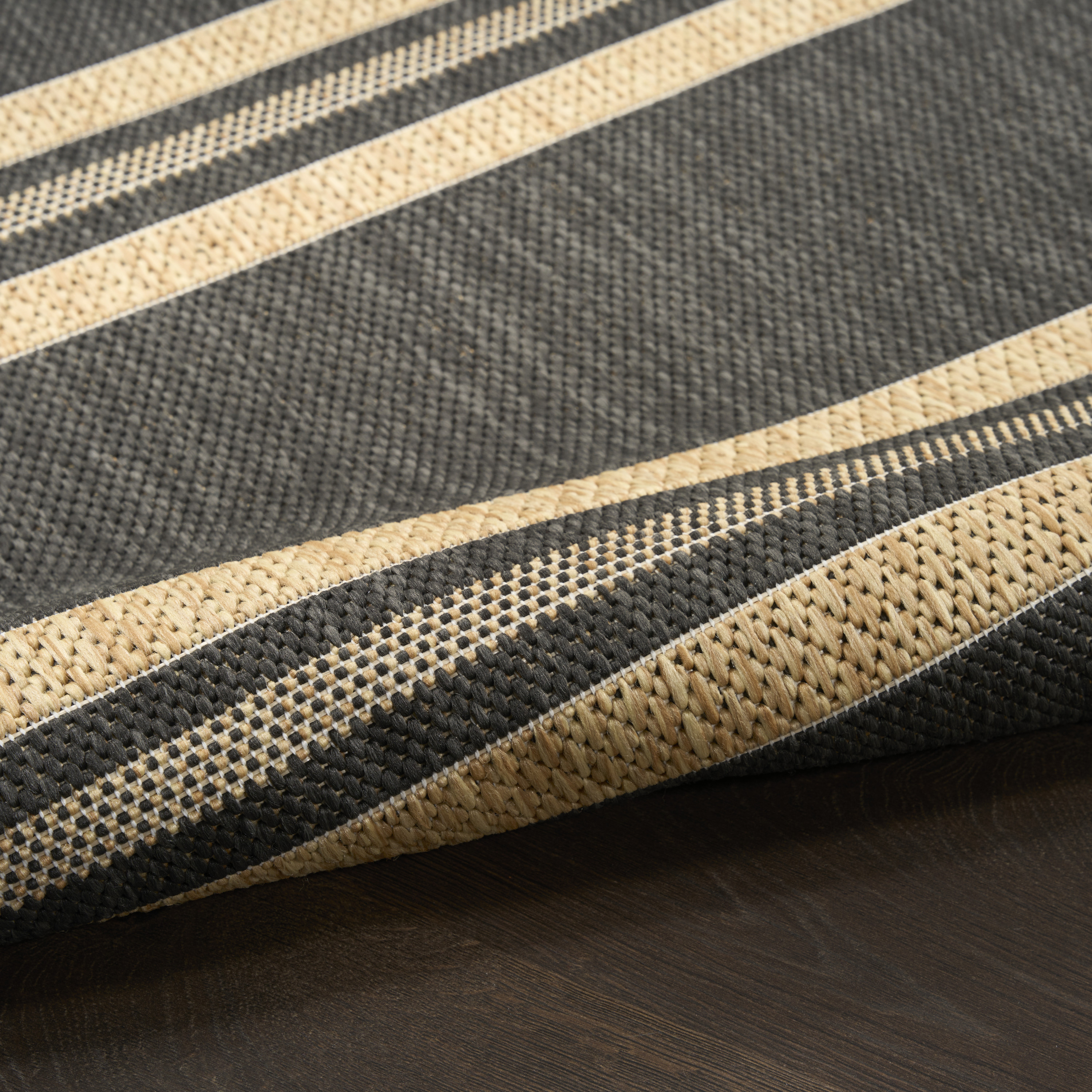 Nourison Horizon Indoor/Outdoor 9' x 12' Charcoal Modern Rug