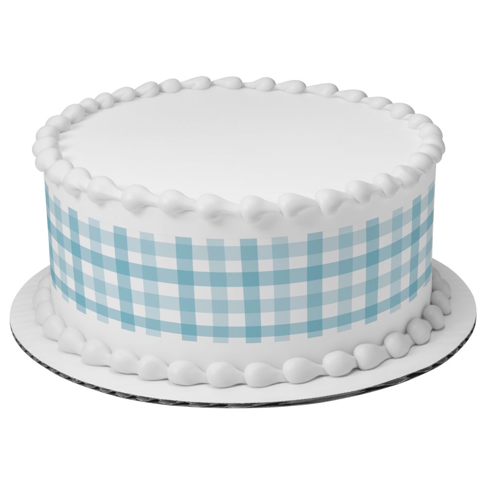 Image Cake Blue Gingham