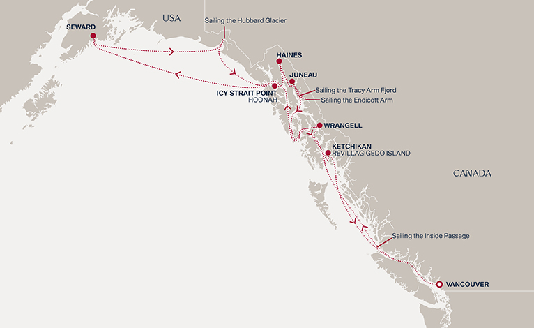 Itinerary map