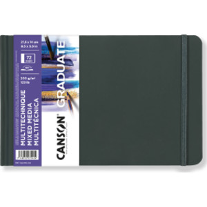 Graduate Mixed Media Art Book, Hard Cover Binding, 36 Sheet, 8.5x5.5 inch, 1 Count