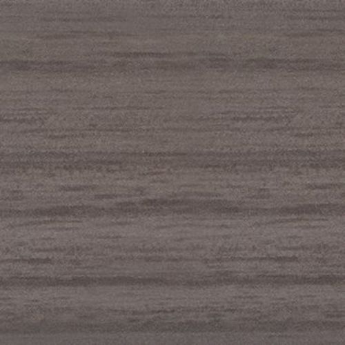 Gray-brown textured surface (appears like fabric or wood grain) displaying subtle horizontal striations; close-up, evenly lit, filling the frame with muted, neutral tones.