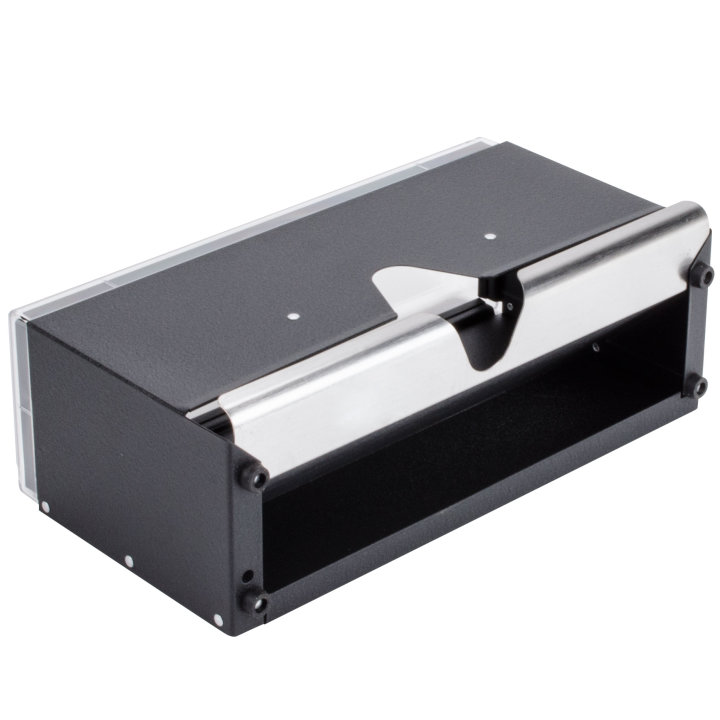 One-sided wrapped straw dispenser in black