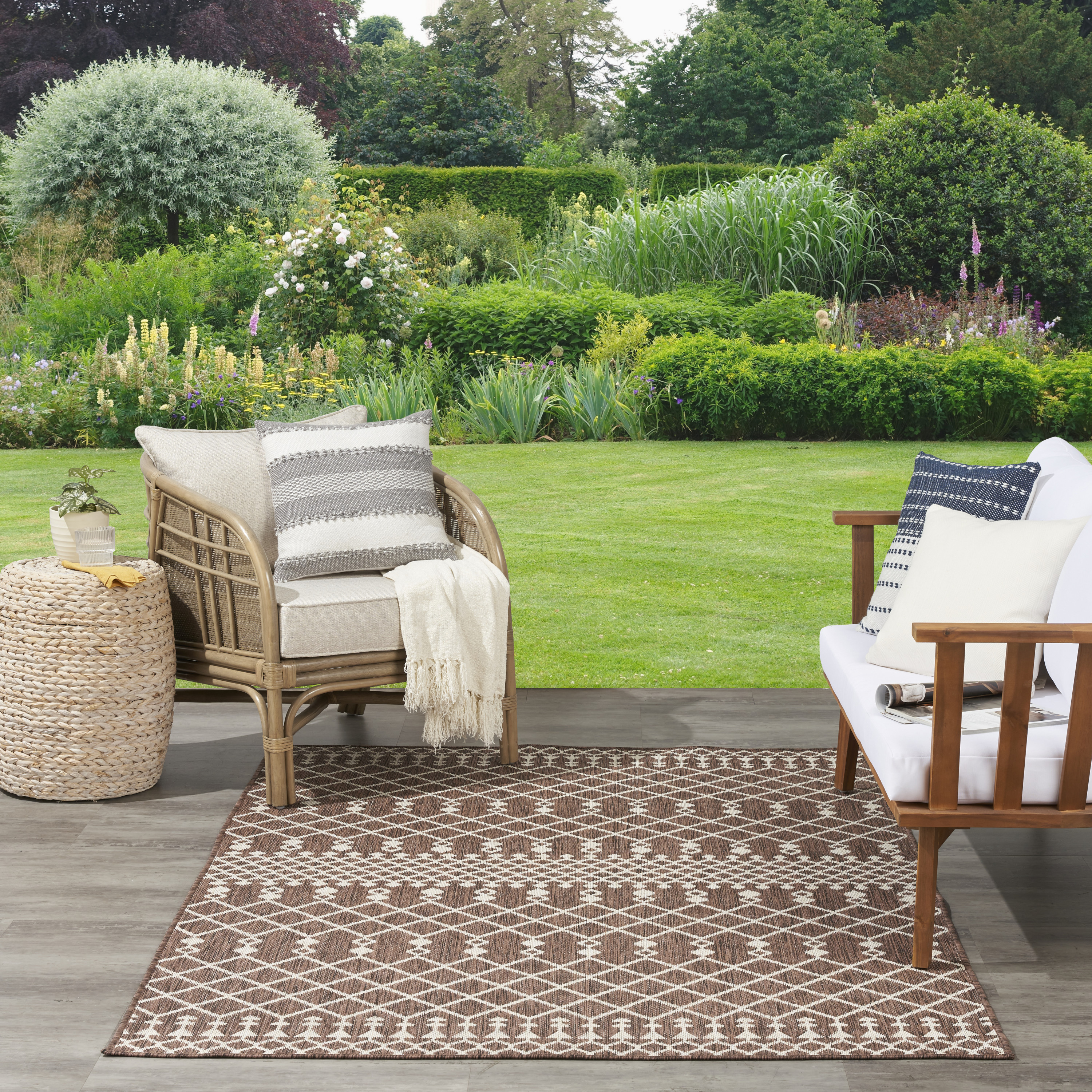 Nourison Positano 6' x 9' Natural Modern Rug