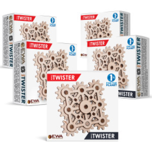 Twister Maxi Fidget, 3D Wooden STEM Building Kit, Pack of 5