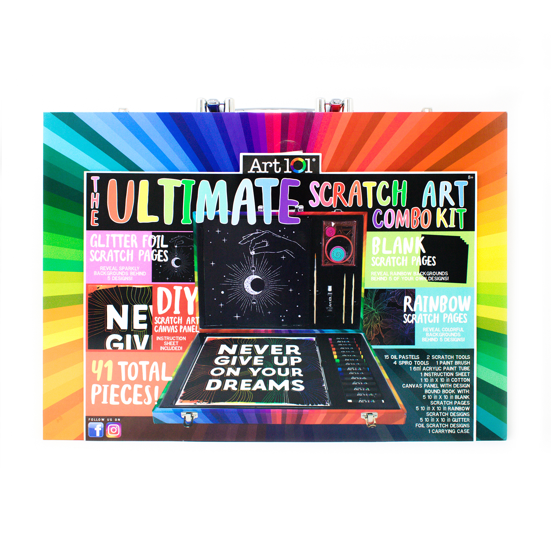 Art 101 Ultimate Scratch Art Combo Kit, 41 Pieces