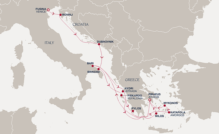 Itinerary map