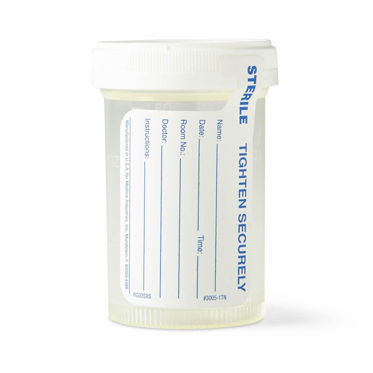 Medline CONTAINER, SPCMN PNEUMATIC TU SYS STR 3OZ (400/CS)