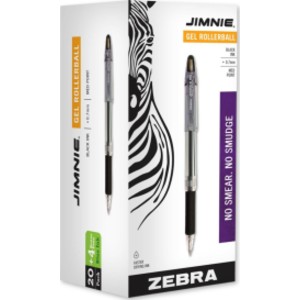 Gel Pens, 0.7mm Medium Point, Black with Blue Bonus, Comfort Grip, 24 Count