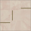 Lotus Pink 4×4 Brass Mosaic Honed