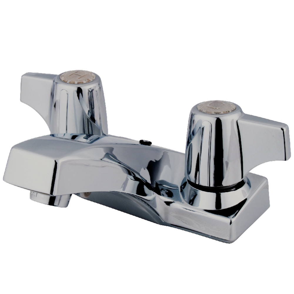 Columbia Double-Handle 4" Centerset Bathroom Faucet with Brass Pop-Up, Polished Chrome
