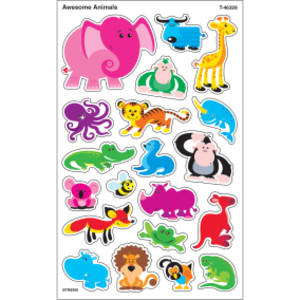 Awesome Animals superShapes Stickers-Large, 160 ct