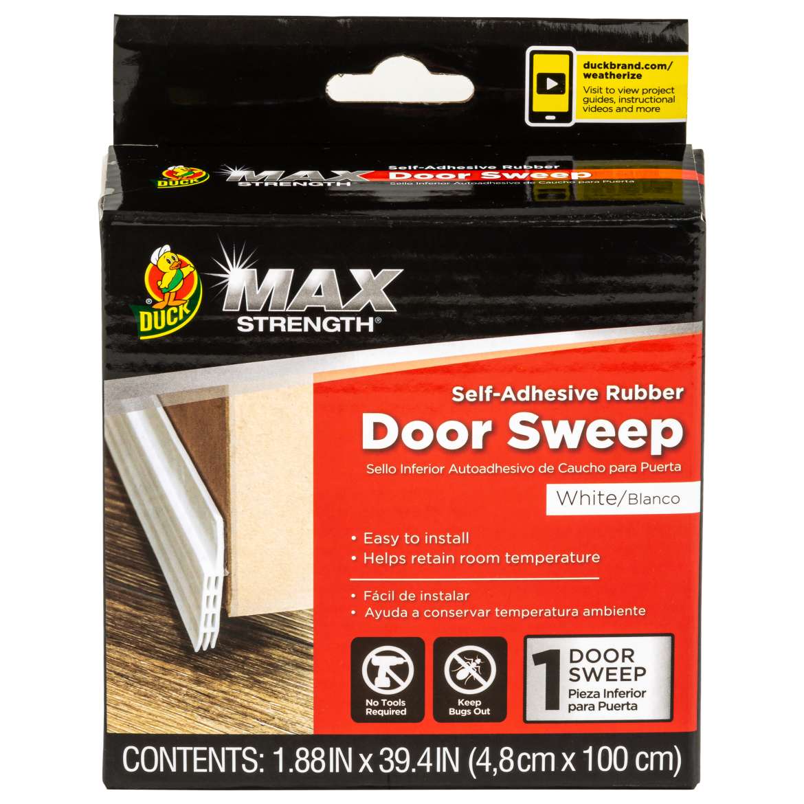 Duck Max Self-Adhesive Rubber Door Bottom