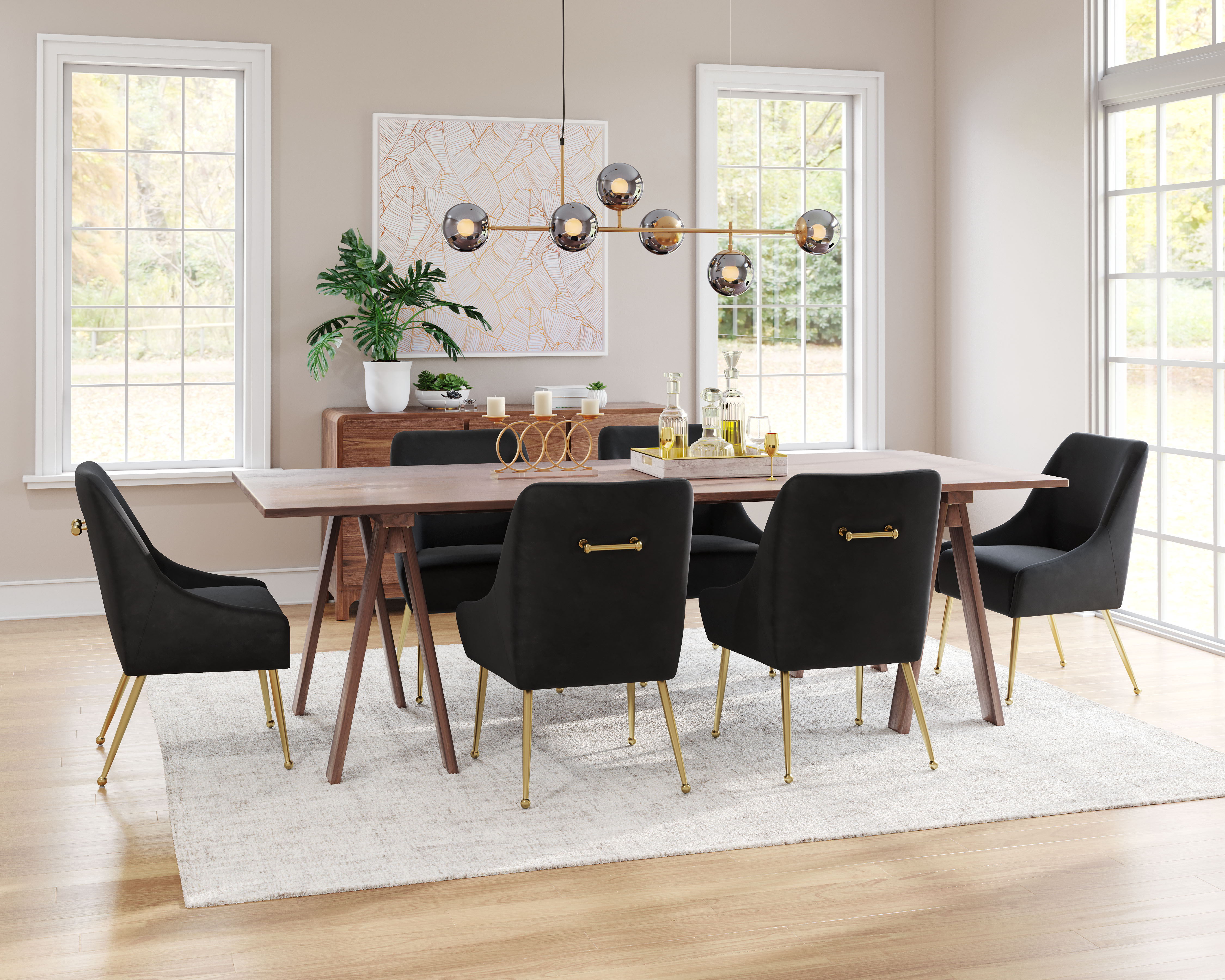 Maxine Dining Chair Black & Gold product image