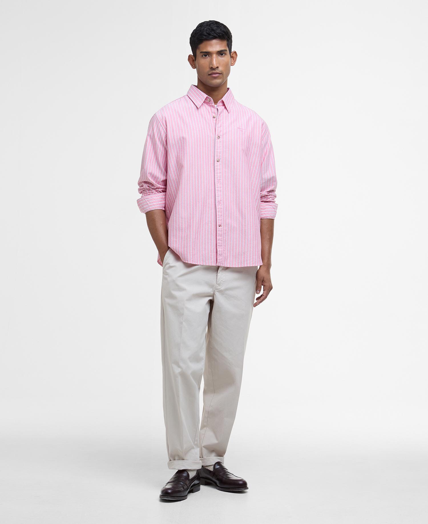 Camicia a maniche lunghe Fenfield a righe dalla vestibilità rilassata image number 1