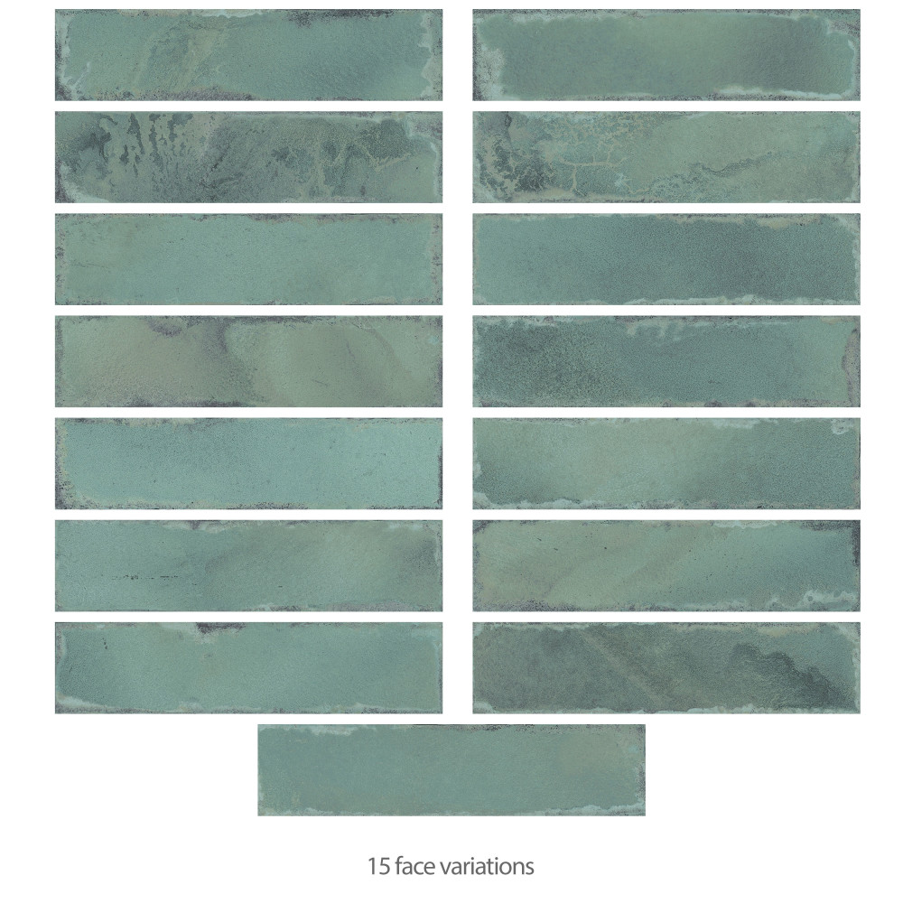 Luca Jade with Antimicrobial Glaze 3-1/8 in. x 12-3/8 in. Ceramic Wall Tile