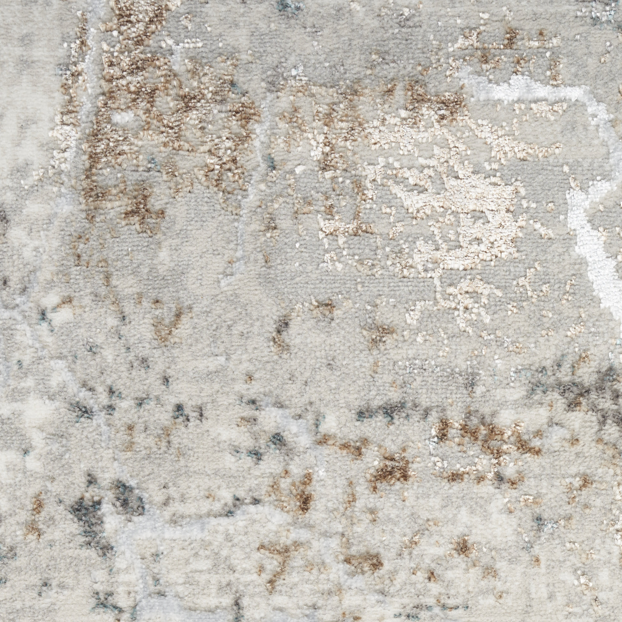 Nourison Glitz 5'3" x 7'3" Grey Multicolor Modern Indoor Rug