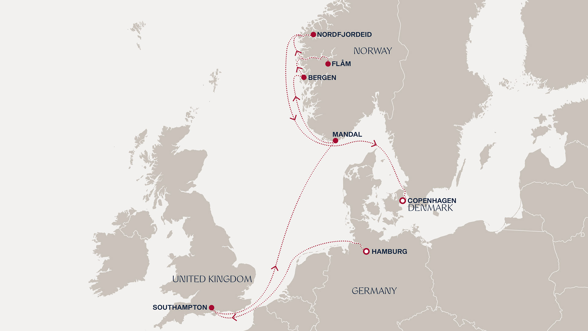 Itinerary map