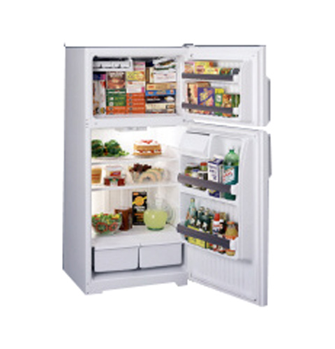 GE® Top Mount, No Frost,417 Liters (Freezer 108 Liters), Wire, White Handle, Clear Interior