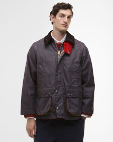 Paul Smith loves Barbour Oversized Bedale Waxed Jacket Grey Lilac
