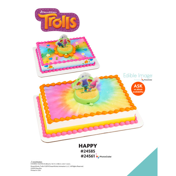 DreamWorks Trolls Happy The Magic of Cakes® PhotoCake® Enhanced Background and Icing Page