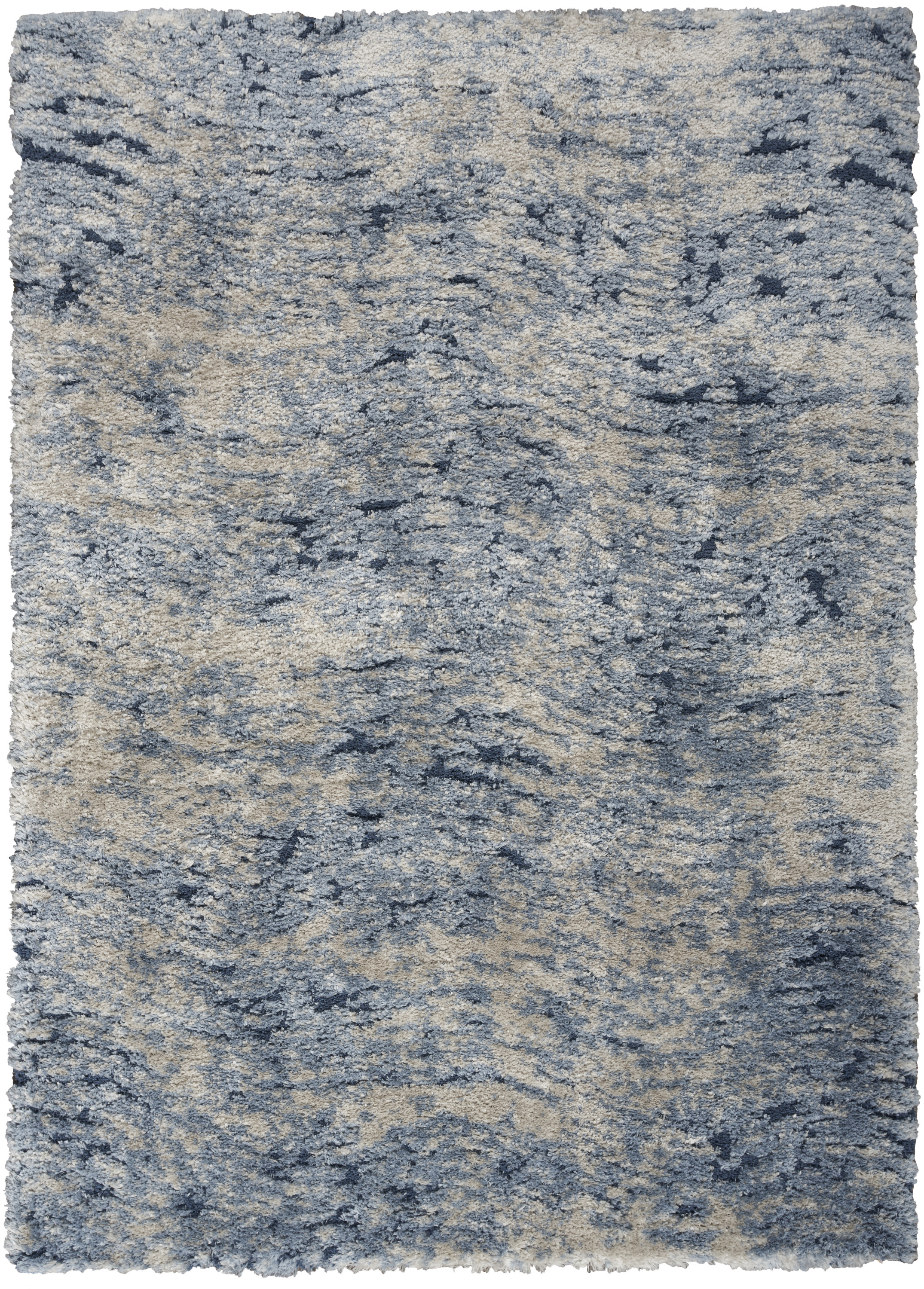 Nourison Dreamy Shag 5'3" x 7'3" Light Blue Shag Indoor Rug