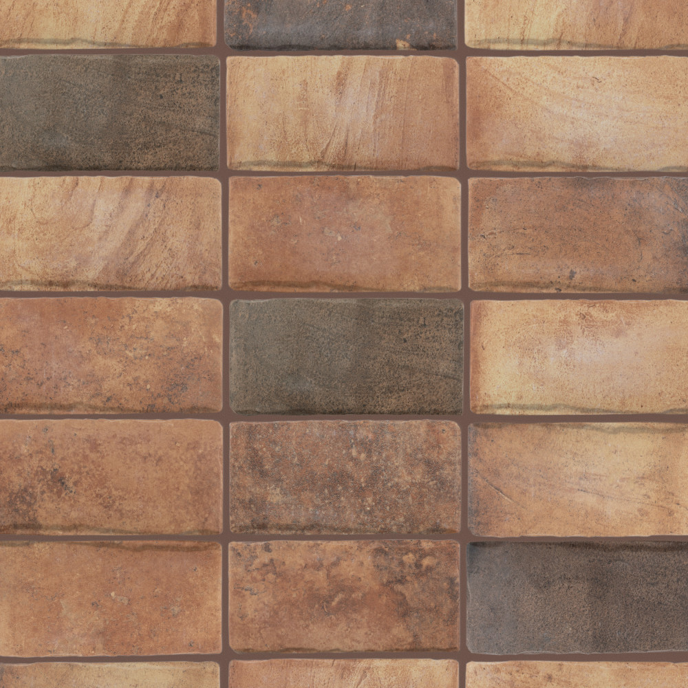 Tech Land Fire 4-1/4 in. x 8-3/4 in. Porcelain Floor and Wall Tile