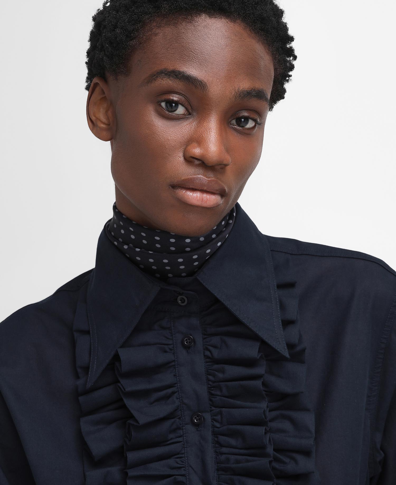 Barbour The Edit by Alexa Maximillian Ruffled Long-Sleeved Shirt image number 3