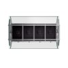 60-inch 120-volt four-well 2-Series deluxe hot-food station with walnut woodgrain base, storage compartment and buffet-style breath guard