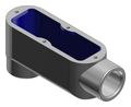 Conduituit Body Iron 1/2 in. Hub Rigid/IMC Conduituit Form 8 2 Hub Threaded Connection 4-15/16 L x 2.219 H x 1-3/8 in. W