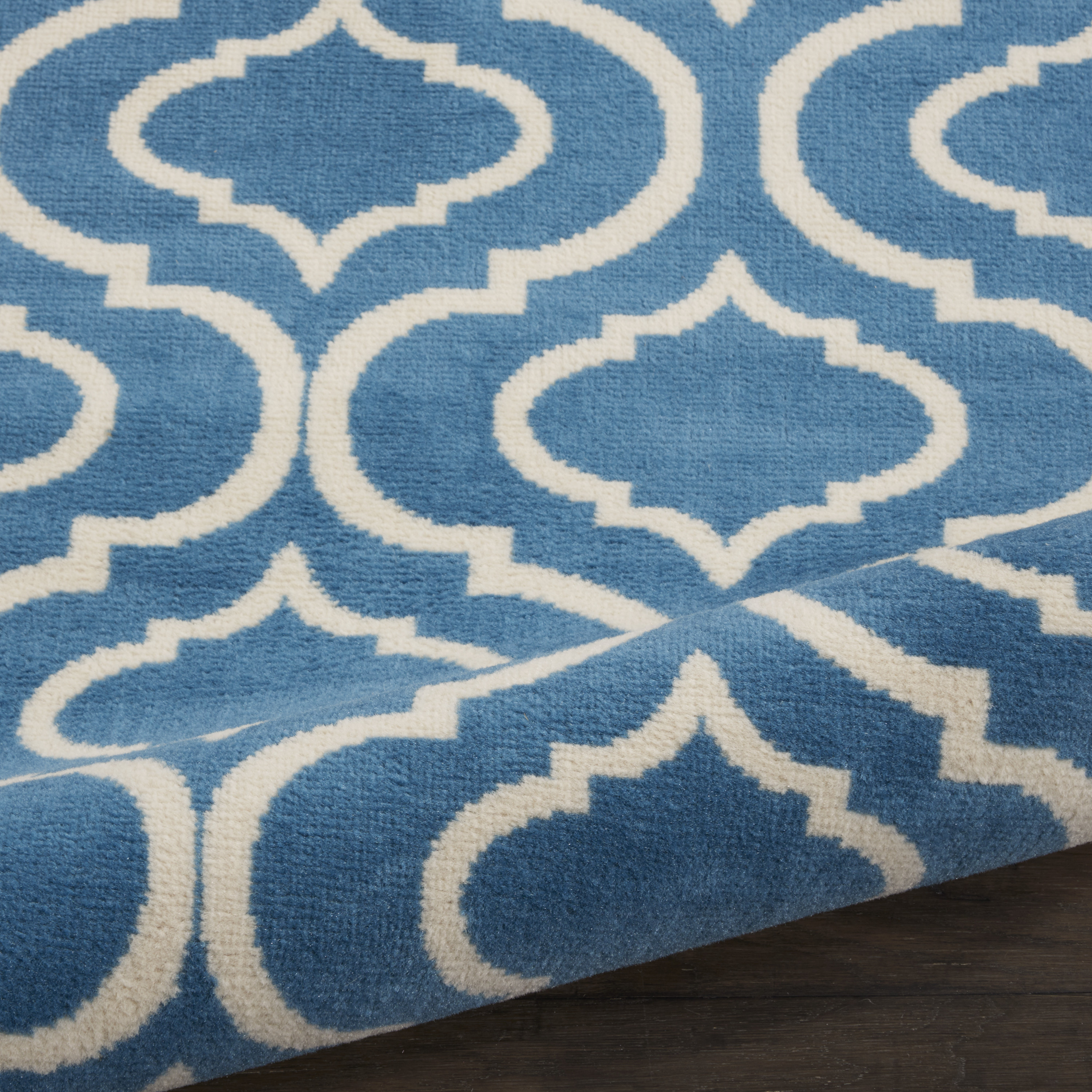 Nourison Jubilant 5'3" x Round Blue Contemporary Indoor Rug