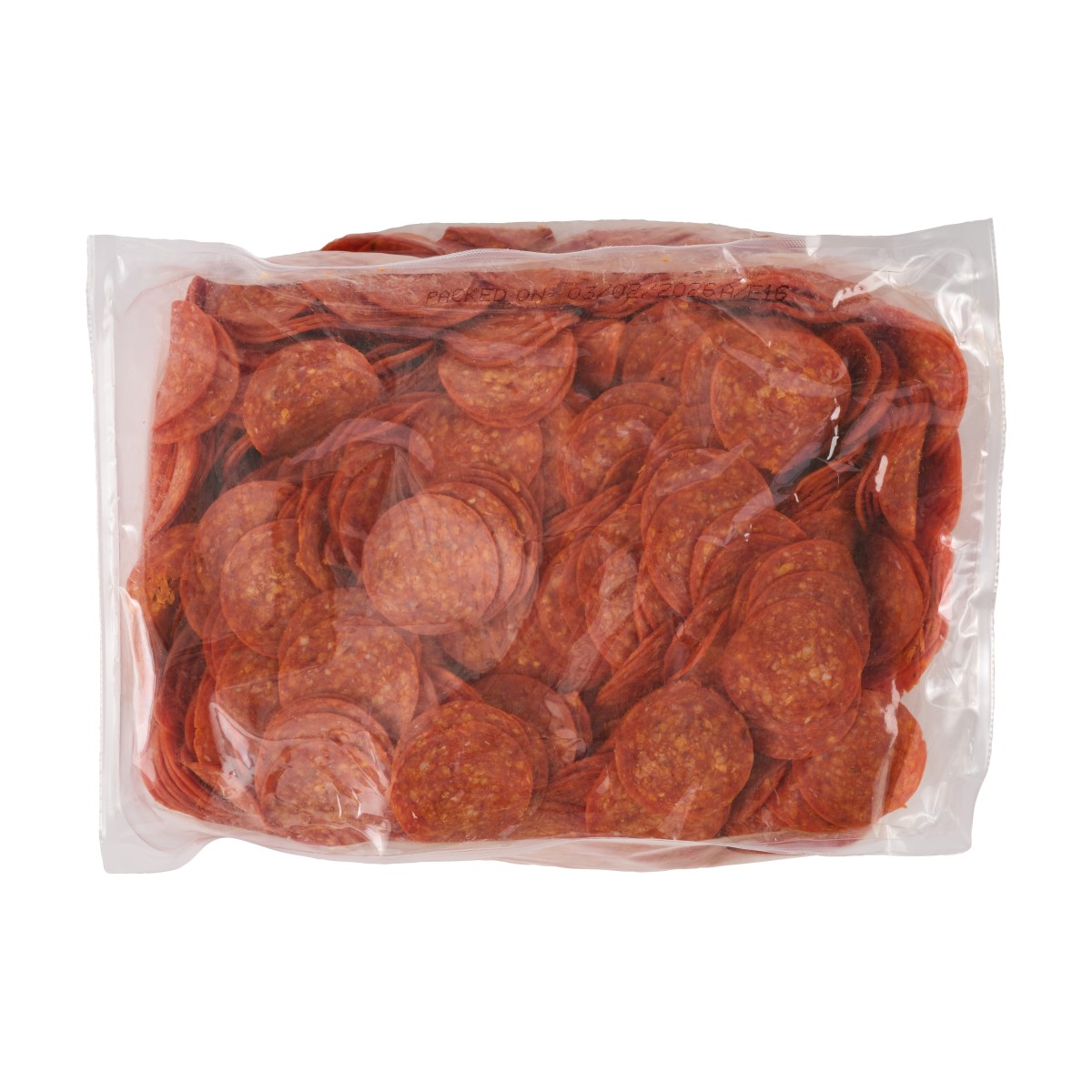 HORMEL(r) THE PERFORMANCE PEPPERONI(r) HOT CALABRIAN CHILI PEPPERONI, 16 slices per oz, 2/5 lb . C1CB - Front Center Inner Pack (Hi Res)