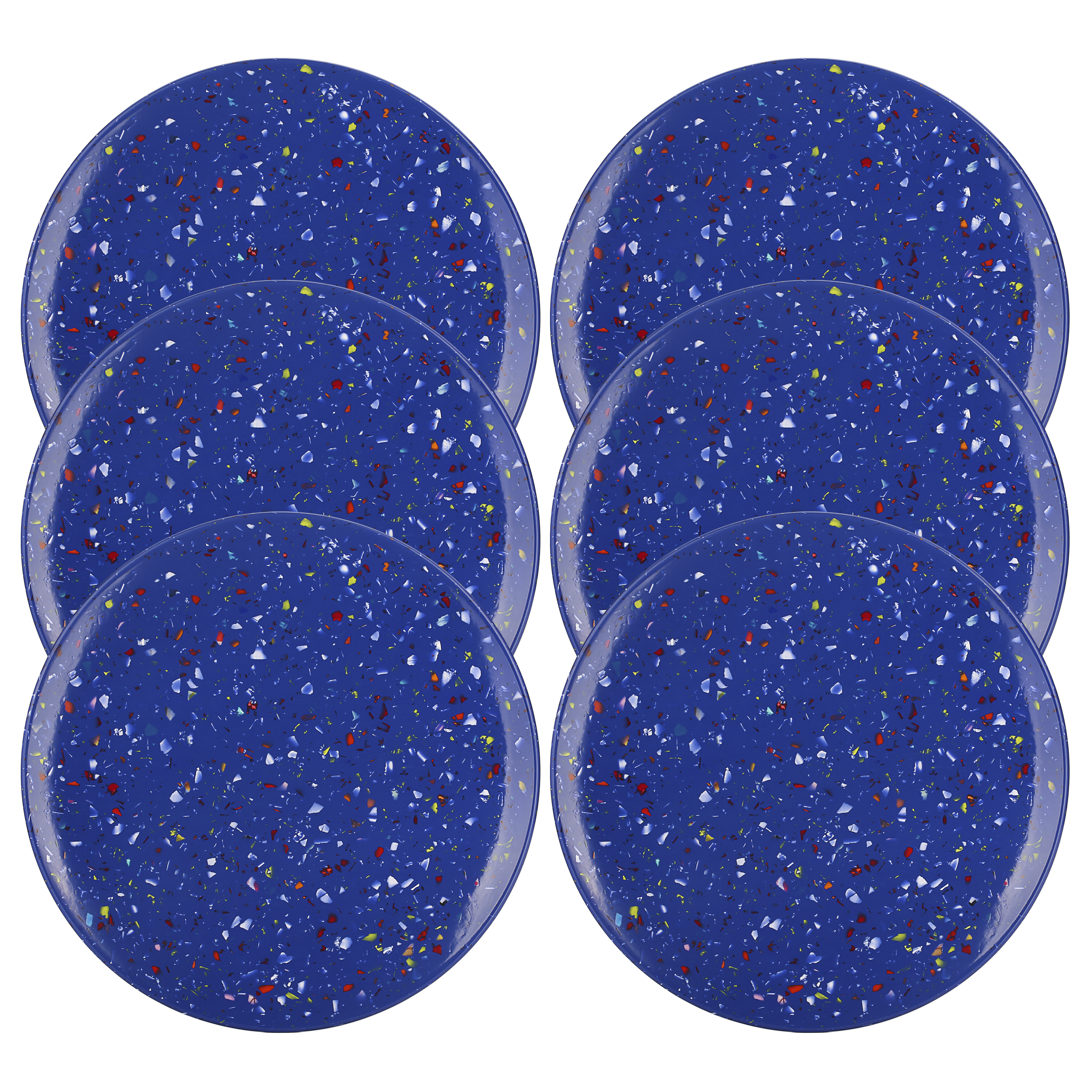 Confetti Salad Plate, Blue, 6-piece set