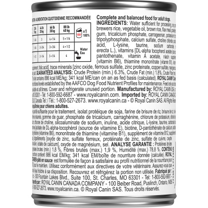 Royal Canin Veterinary Diet Canine Vegetarian Canned Dog Food