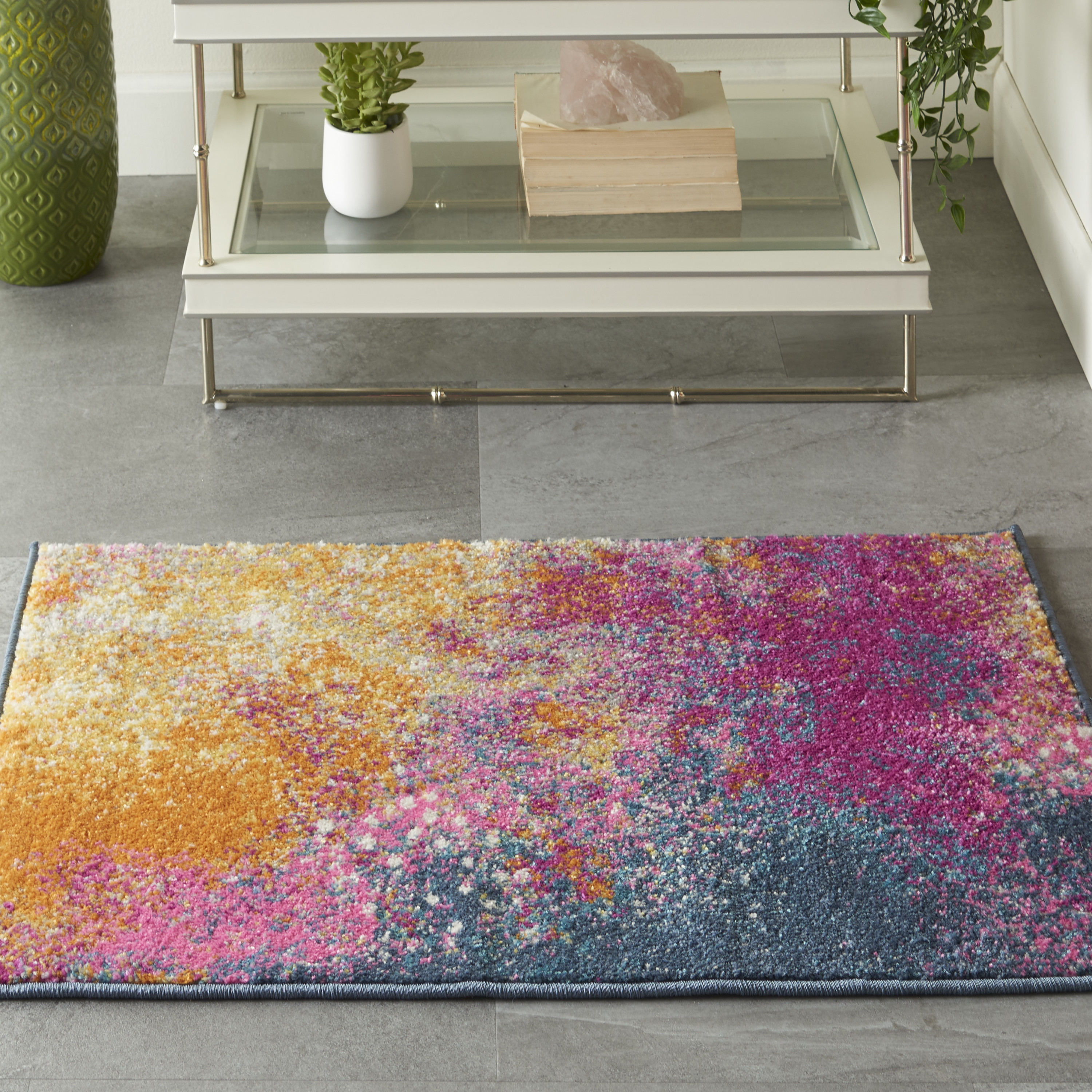 Nourison Passion 1'10" x 2'10" Sunburst Modern Indoor Rug