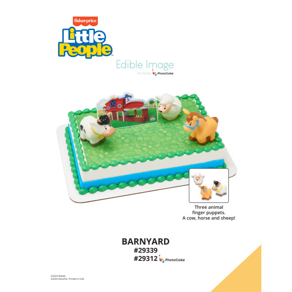 Fisher-Price™ Little People™ Barnyard The Magic of Cakes® PhotoCake® Enhanced Background Page