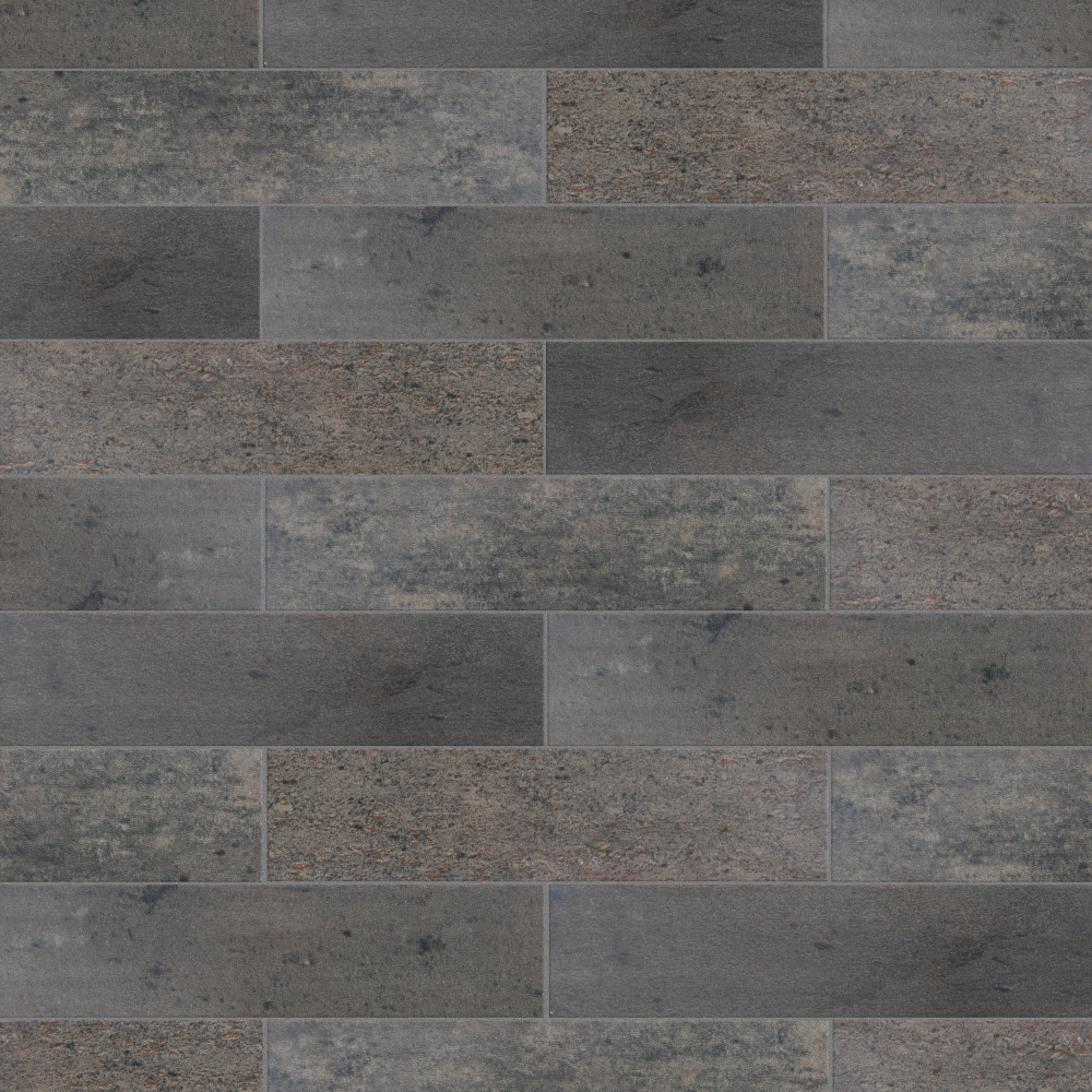 Capri Brick Nero 2.5x10 Rectangle Porcelain Floor and Wall Digital Pattern