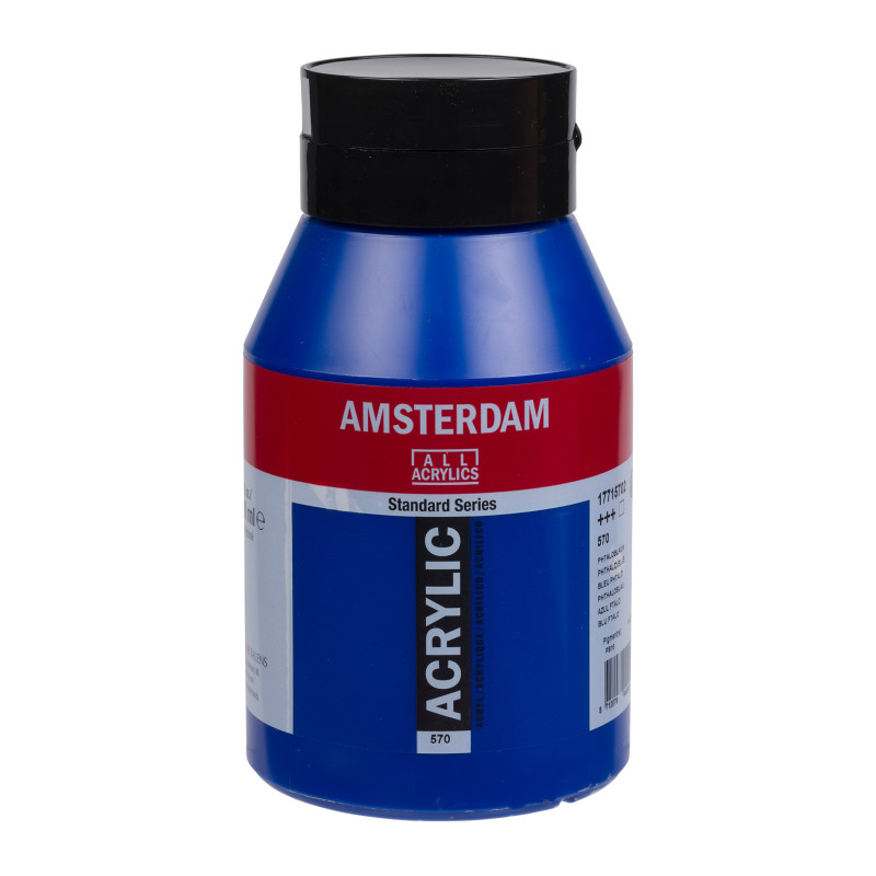 Standard Acrylic Paint Tube, 1000 mL, Phthalo Blue 570