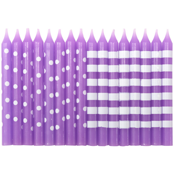 Purple Stripes & Dots Specialty Candles